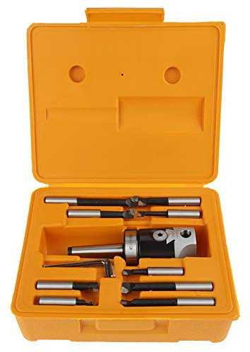 Set di Accessori per fresatrici 1 Pezzo con Barre di alesatura F1-12 e Punte in Metallo Duro per alesatura con Testa di alesatura 9 Pezzi per fresatrice