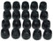 KAISH 20pcs Guitar AMP Amplifier Push on fit Knobs Black with Black Cap Top Fits 6mm diameter Pots Marshall Amplifiers