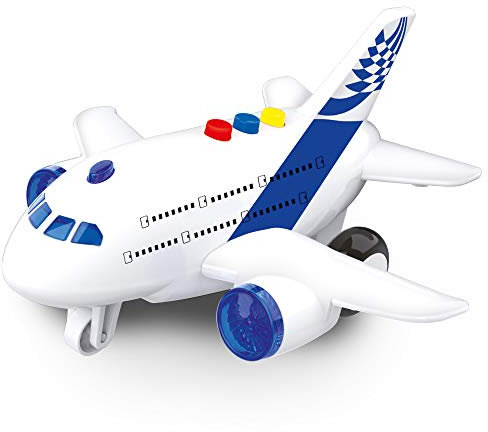 Baby Challenge - Langstreckenflugzeug - Transportfahrzeug - 021170-1/400 - Fahrbereit - Batterien inklusive - Friktionsfahrzeug - Weiß - Mit Sound und Licht - Kunststoff - Ab 3 Jahren