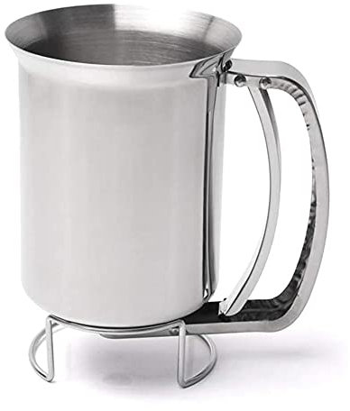 Teigspender Für Cupcakes, Kuchen Teigspender Backen, Teigspender Edelstahl 800ml, Pfannkuchen Teigspender, Edelstahl Teigspender Mit Ständer, für Pfannkuchen Desserts, Cupcake, Waffeln