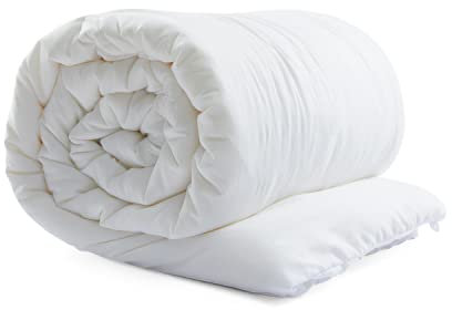 Sweetnight Piumone una Piazza e Mezza in Microfibra e Fibra di Soia Morbida, Caldo e Confortevole (Bianco, 200x200cm-130GSM)