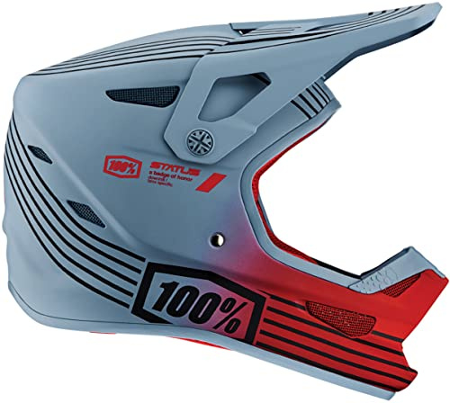 100% CASCOS Unisex-Erwachsene Status Helmet Caltec/Grau-XL Helme, bunt, Estándar