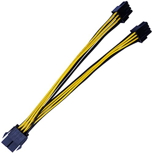 Hsthe Sea Graphics Card Cable, Power Adapter, 8 Pin to Dual 8 Pin (6+2) PCIe GPU Power Adapter Cable, Graphics Card Power Cord or Graphics Card Power Extension Cord for K80/ M40/ M60/P40/P100