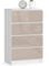AKORD Kommode K60 60 cm | 4 Schubladen | Schrank | für das Wohnzimmer | für das Schlafzimmer | B60 x H99 x T40 cm | Gewicht 29,80 kg | Weiß/Cappuccino Hochglanz