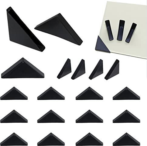 Zaky 6 x 50mm Corner Protectors Glass and Mirror Safety Edge & Corner Guards Cushion Product to Angles Plastics Corner Protectors Black 40 pcs