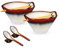 HENXFEN LEAD Set de Ramen de Porcelana, 2 Piezas 780ml Tazón de Ramen de Cerámica Japonesa con Palillos y Cuchara para Sopa, Ensalada, Pasta, Cereales y Fideos - Rojo
