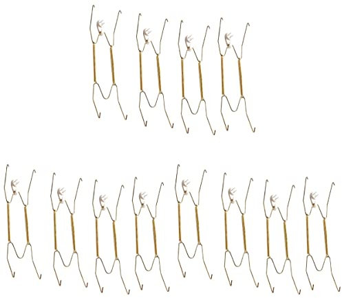 Cabilock 12 pcs Wall Hanger for Plate Pictures Wall Art Decor Spring Plate Holder Picture Hanging Tool Dish Hanger Hangers for The Hanging Hook Spring seat Metal