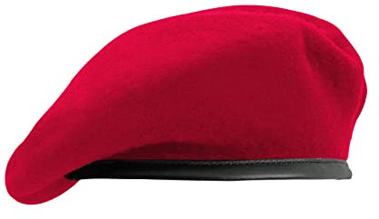 Nawati Baskenmütze im US-Armee-Stil, Wolle, britische Militär-Mütze für Herren, modische und Vintage-Damen-Barettmütze, Rot/Ausflug, einfarbig (Getaway Solids), Einheitsgröße