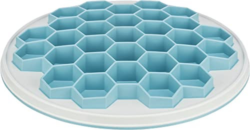 TRIXIE Slow Feeding Plateau Hive, en Plastique/TPR/TPE, 30 cm, Gris/Bleu - 25039