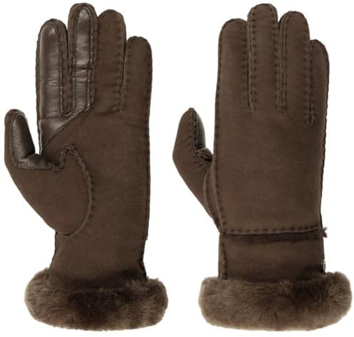 UGG Damen W Schaffell gesäumter Handschuh, Gebranntes Zedernholz, L
