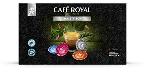 Café Royal Professional Pads, Variety Box, 40 Nespresso (R) Professional compatible Pads for office and hospitality, Rainforest Alliance certified, 100 percent Arabica coffee