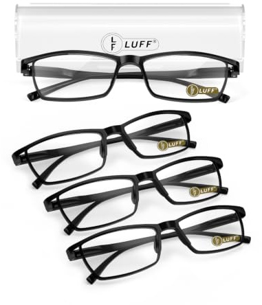 LUFF 4Pcs Anti-Blue-Ray-Lesebrille Tragbare Ultraleichtleser