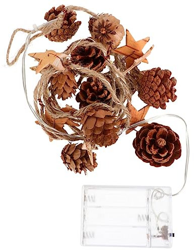Warmhm 1 Stück 20 Weihnachtslichterketten Weihnachtslichter Led-Eiszapfenlichter Weihnachtsparty-Dekoration Weihnachtsbaumlichter Beleuchtete Tannenzapfen-Rebe
