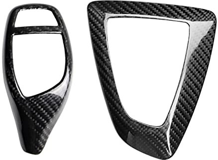 ASHOIH Auto-Schalthebelabdeckung Im Kohlefaser-Stil, Automatisch, für BMW F20/F21/F22/F23/F30/F34/F35/F32/F33/F36, Innen-Styling-Zubehör, Sport-Schaltknauf-Dekorationszubehör(Size:A)