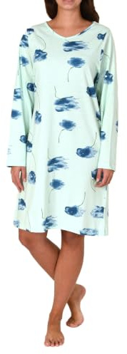 Normann Care Chemise de nuit à manches longues pour femme, dos ouvert avec fermeture à nouer pratique