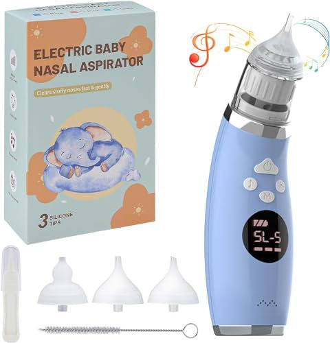 Mouche Bébé Electrique,Aspirateur Nasal pour Bébé Rechargeable IPX6 Étanche Aspirateur Nasal électrique avec 5 Niveaux Moldless Animal Baby Bath Toy for Toddlers/Infants