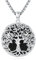 Eusense Baum des Lebens Anhänger 925 Sterling Silber mit Schwarzem Obsidian Baum des Lebens Halskette Kette Schmuck Geschenk für Frauen Mädchen