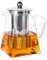 Glass Teapots with Infuser, Tea Pot with Strainer for Loose Leaf Tea, Clear Borosilicate Glass Teapot, Small Square Teapot for One, Gifts for Tea Lovers, 600ml/20oz