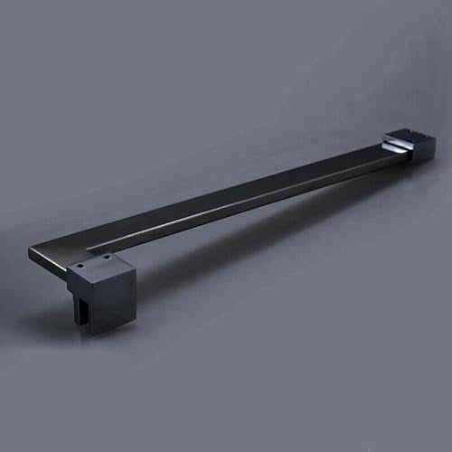 WITEN&NOCK L Form 59cm Stabilisator Stabilisationsbügel Haltestange für 8mm Duschen Duschwand eckig Edelstahl Schwarz