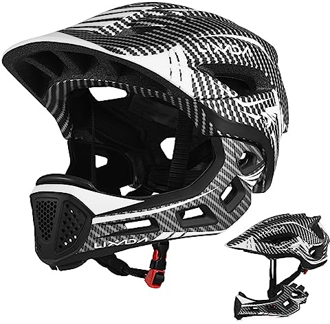 Kavolet Casque de vélo pour enfants, avec protection de menton amovible, pour cyclisme, skateboard, patinage à roulettes, scooter (unisexe 52-58 cm)