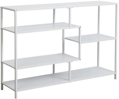 SVITA Casto Regal Bücherregal Industrial Design Schmal Metall Weiß