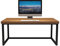 Computertisch, Computertisch aus Massivholz für das Homeoffice, langer Tisch aus robustem Naturkiefernholz mit hohen, tragenden Metallbeinen, Breite 1,2–3 m (Größe: 200 x 80 x 75 cm) (220 x 80 x 75 c