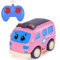 Highttoy Remote Control Cars for 1 2 3 Year Old Girls, Cartoon Ambulance Bus Toys for 1 2 3 Year Olds, 2.4GHz 4-Channel RC Mini Car Toy Gifts for 1+ Year Old Girls, Pink