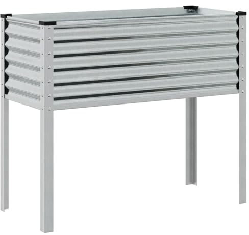 vidaXL Pflanzkübel 100x41x90 cm Verzinkter Stahl, Pflanzgefäß, Tomaten Pflanzkübel, Kräuterbeet, Blumenkasten, Pflanzkasten, Garten Pflanzkübel