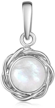 MATERIA Edelstein Anhänger 925 Silber Damen - Mondstein antik KA-59-Mondstein_ohne Kette