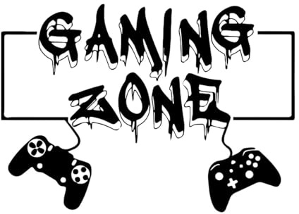 Gaming Zone Eat Sleep Game Controller Videospiel-Wandaufkleber, Jungenzimmer, Spielzimmer, Gaming Zone-Wandaufkleber, Schlafzimmer, Vinyl-Wandbild, extragroß – 118x84cm
