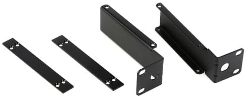 1U Rack Mount Bracket Kit Fit for Shure SLX4 SLXs SLXD4 Wireless Microphone Receivers, Metal Dual Rack Mount Kit, Black
