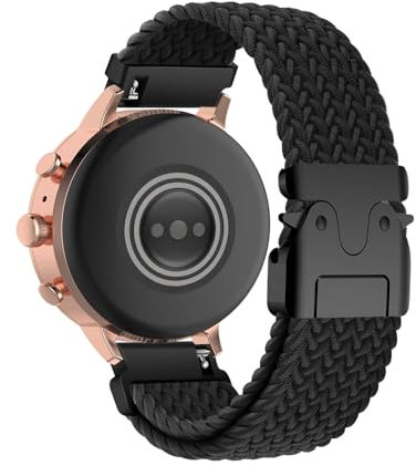 Weich Nylon Armband für Fossil Women's Gen 3 Q Venture Smartwatch Ersatzarmband, Verstellbarer Metallschnalle Geflochtene Uhrenarmband Kompatibel mit Fossil Women's Gen 3 Q Venture Armband (2,18mm)