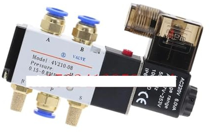Pneumatic Solenoid Valve 5 Way 2 Position Control Air Gas Magnetic Valve 12V 24V 220V Coil Volt 4mm-12mm Hose Fittings(PC 4mm Fittings,DC24V)