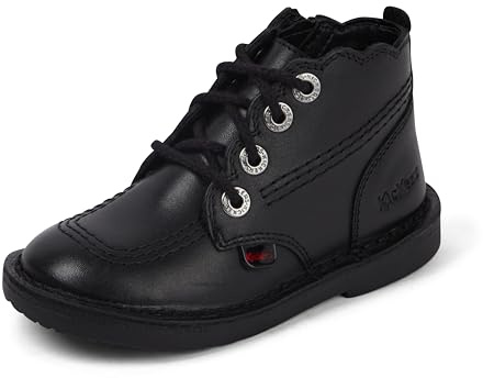 Kickers Girl's Adlar Hi Scallop Leather Ankle Boot,