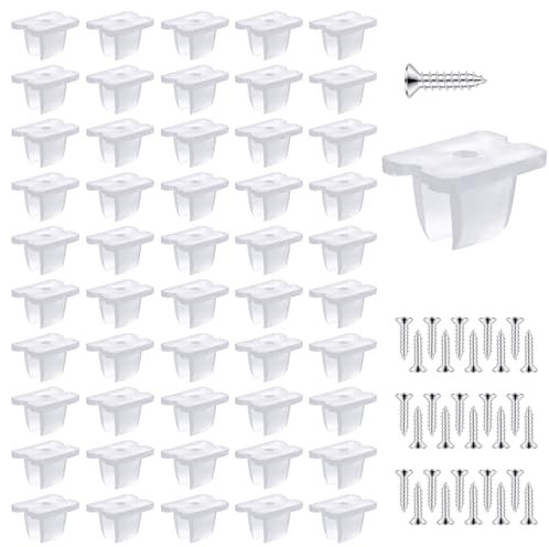 50PCS Light Strip Clips, Waterproof LED Strip Mounting Clips, Holder, Brackets, Screws, fits 5mm to 6mm