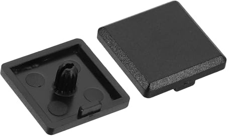 QUARKZMAN 10 Stück Extrudierte Endkappe Nylon, 25x25mm T-Nut Aluminium Profil 2525 Europäischer Standard Endkappe Extrusion Stecker für Wagen, Fischtankregal, Lagerregal, Schwarz