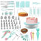 Backzubehör, Torten Zubehör, Kuchen Zubehör, Torten Set, Cake Stand Torten Zubehör Set, Spritztüllen Set, Backset für Anfänger und Profis - Tortenplatte Drehbar, Drehteller Torte & Backen (Grün)