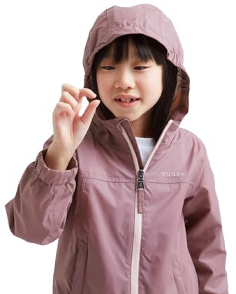 TOG24 Copley Kids Lightweight 100% Waterproof Jacket with Hood, 5K Waterproof Packaway Rain Jacket with Carry Bag, Windproof & Breathable, Ideal for School and General Outdoor Use