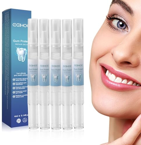 5pcs Zahnfleisch Therapie Gel, GumErleichterung ParodontalBehandlung Gel Teeth Parodont Zahnfleischpflege Whitening Essence Zahnaufhellungsstift Weiße Zähne Stift Zahnfleckenentferner