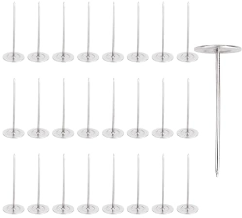 25pcs Long Push Pins, 19mmx50mm/0.75x1.97 Long Upholstery Nails Tacks Large Flat Head Furniture Nails for Sofa Headboard Decoration