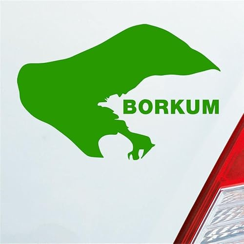 Hellweg Druckerei Borkum Insel Deutschland Kontur Urlaub Spaß Auto Aufkleber Sticker Heckscheibenaufkleber