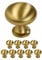 Probrico 10 Pack Solid Cabinet Door Knob, Dresser Drawer Handles and Knobs, Gold Cupboard Handles