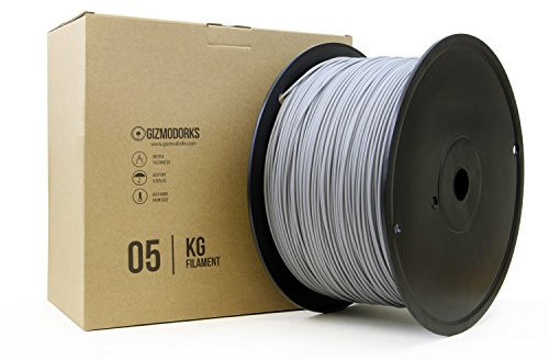 Gizmo Dorks PLA-Filament für 3D-Drucker, 1,75 mm, 5 kg, Grau, zusammenschweißen