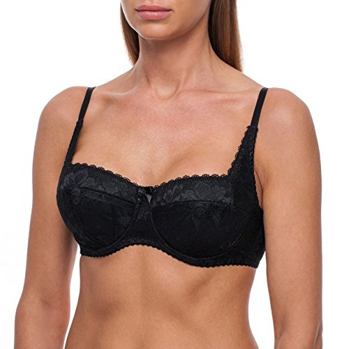 frugue Push Up Balcony Sexy Lace Lift Bra Black 36 D