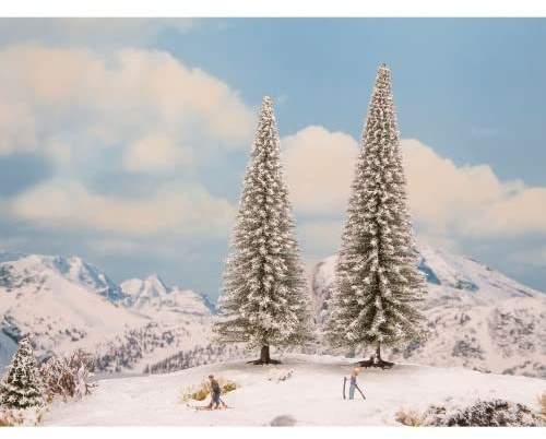 Noch Snowy Fir Trees 2 pieces, 18 und 20 cm High