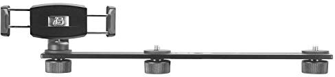 iBOLT 10 inch Tripod Camera Slider Bar with 3 Camera(_ inch) Screw attachments and Phone adapter- Great for adding additional Microphones, LED Lights, Flash, monitors, etc- DSLR, GoPros, Video Cameras