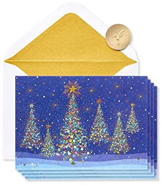 Papyrus Weihnachtskarten mit Umschlägen, entworfen von House of Turnowsky, Special Wishes, Weihnachtsbäume (14 Stück)
