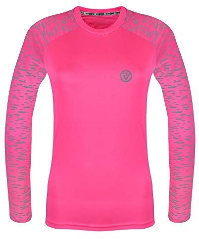Proviz Womens REFLECT360 Sports T-Shirt – Reflective, Long Sleeve, Fluorescent Running Top for Women, Gym Top, Hi Vis Ladies Running Top
