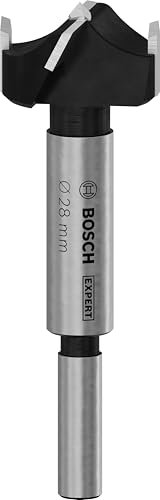 Bosch 1x EXPERT Laminated Wood Scharnierlochbohrer (für Kunststoffbeschichtete Platten, Massivholz-Möbelplatte, Ø 28,00 mm, Professional Zubehör Stehender Bohrer)