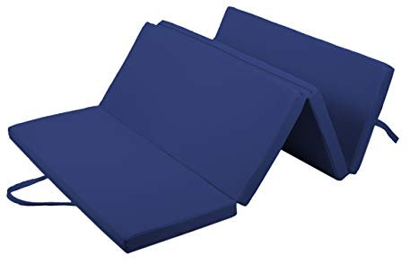 Gutekissen® Weichbodenmatte Gymnastikmatte Turnmatte Fitnessmatte Faltmatratze 4 EKO MAT (200x120x5, Dunkelblau)